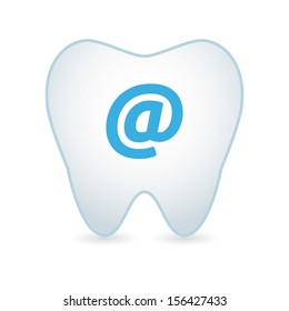Tooth illustration with an icon