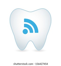 Tooth illustration with an icon