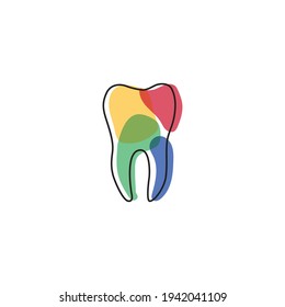 Tooth illustration logo design vector template