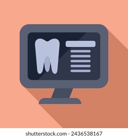 Tooth image Xray icon flat vector. Medical pet care. Healthcare family person