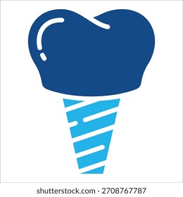 Elemento del icono del implante del diente para el diseño