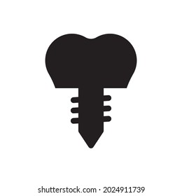 tooth implant icon - teeth implanting icon