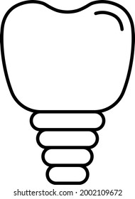 Imagen vectorial del icono de Implante dental. También se puede usar para aplicaciones web, aplicaciones móviles y medios impresos.