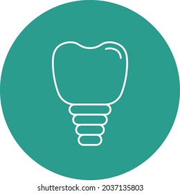 Tooth Implant icon vector image. Can also be used for web apps, mobile apps and print media.