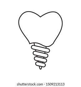 tooth implant isolated icon vector illustration