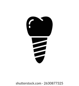 Tooth Implant Post View Icon for Dental Procedures