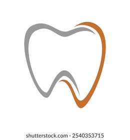 Tooth with initial letter J logo design vector illustration template art icon for dental