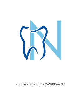 Tooth And Initial Letter N Logo Design