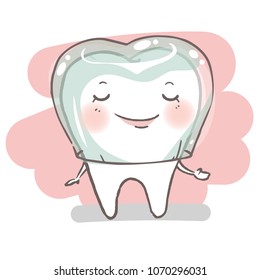 tooth with invisible braces concept on the white background