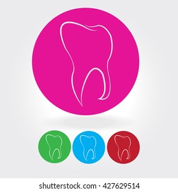 tooth isolated icon ,on white background Vector illustration