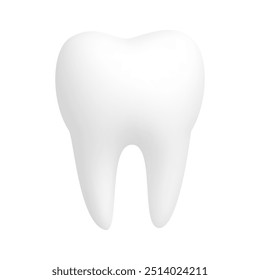 Dente isolado em fundo branco