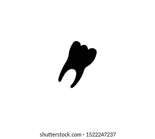 Tooth isolated vector icon. Tooth vector illustration