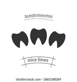 Tooth isolated vector icon. medical design element