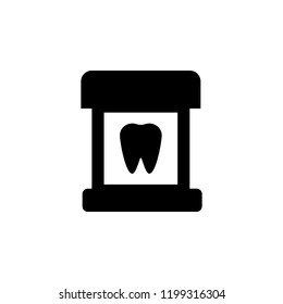 Tooth in a jar icon. Element of dentistry. Premium quality graphic design icon. Signs and symbols collection icon for websites, web design, mobile app on white background