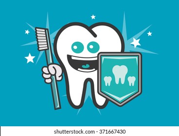 Tooth Knight with Toothbrush and Shield