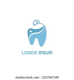 Tooth and leaf logo, for dental health.