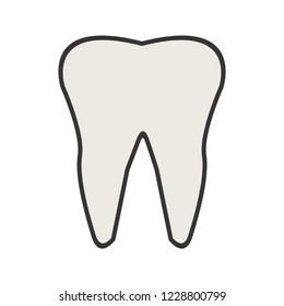 Tooth Line filled multi color icon