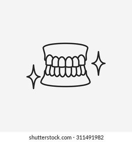 tooth line icon