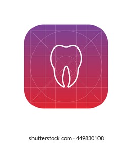 tooth line icon