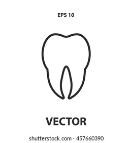 tooth line icon
