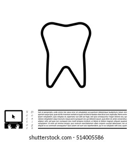 tooth line icon
