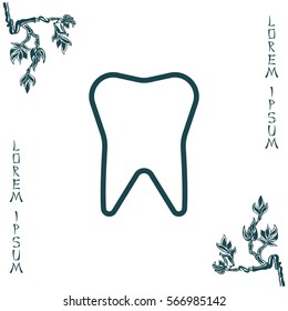 tooth line icon