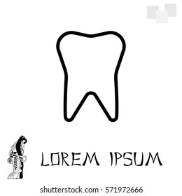 tooth line icon