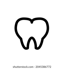 icono de línea dental para sitios web de negocios, aplicaciones y muchos más