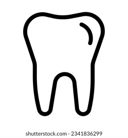Tooth line icon, dental care concept, clean healthy teeth sign on white background, tooth icon in outline style mobile concept web design. Vector graphics.