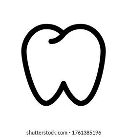 Tooth line icon. Dental symbol or sign. Tooth icon. Vector illustration