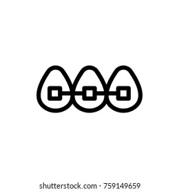 Tooth line icon. High quality black outline logo for web site design and mobile apps. Vector illustration on a white background.