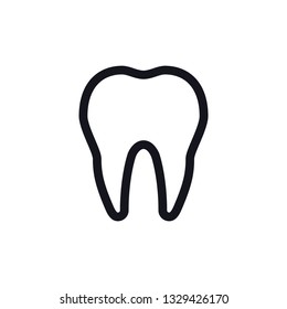 Tooth line icon. Isolated vector element. Can use in application, web site or presentation
