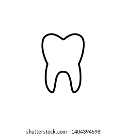 Tooth line icon, logo isolated on white background