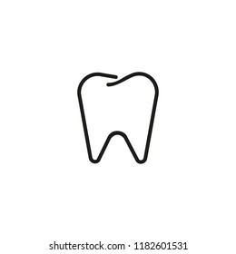 Tooth line icon. Mouth, oral, healthy teeth. Dental care concept. Can be used for topics like dentist, dentistry, medical service