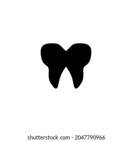 Tooth line icon. Simple style dent hospital poster background symbol. Logo design element. T-shirt printing. Vector for sticker.