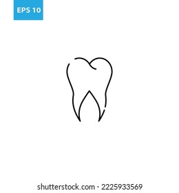 Tooth line icon Vector illustration