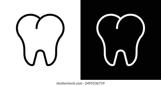 Tooth line icon vector illustration set.
