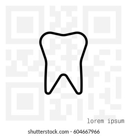 tooth line icon. vector illustration