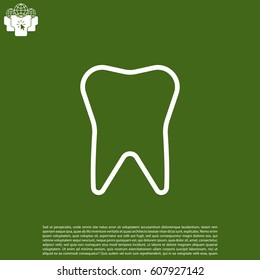 tooth line icon. vector illustration