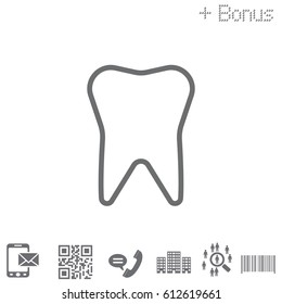 tooth line icon. vector illustration