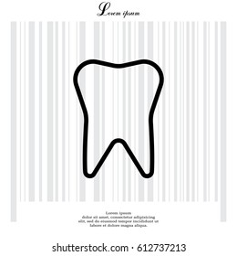 tooth line icon. vector illustration