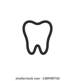 Tooth line icon vector. Medical Tooth symbol illustration