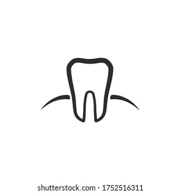 Tooth line icon vector. Medical Tooth symbol illustration
