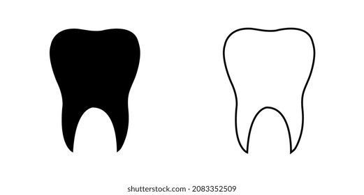 Tooth line icon vector. Medical Tooth symbol illustration.