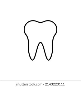 Tooth line icon vector. Medical Tooth symbol illustration