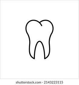 Tooth line icon vector. Medical Tooth symbol illustration