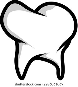 Tooth line icon vector. Medical Tooth symbol illustration