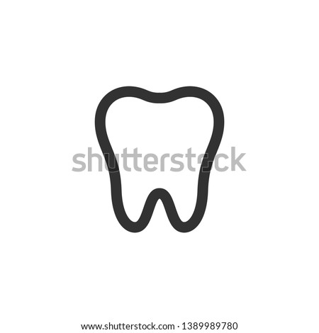 Tooth line icon vector. Medical Tooth symbol illustration