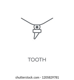 Tooth linear icon. Tooth concept stroke symbol design. Thin graphic elements vector illustration, outline pattern on a white background, eps 10.
