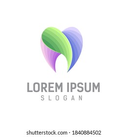 plantilla de diseño de logotipo dental ilustración vectorial, moderna, sencilla